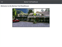Tablet Screenshot of barlowtrailroadhouse.com